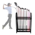 18-hole Golf Club Display Stand Black Golf Putter Storage Organizer Floor Rack