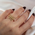 Gold Filigree Butterfly Ring