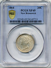 1864 New Brunswick 20 Cents - Choice Extremely Fine  Pcgs Ef45
