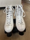 Riedell 111w Roller Skates Women   s Size 8 White High Top   Zen Radar Wheels Euc