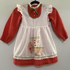 Vintage Strawberry Shortcake Pinafore Apron Pink Dress No Size Tag 1980s Guc