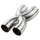  Universal 3  In out Crossover X Pipe 12  Length Stainless Steel Exhaust 3 Inch