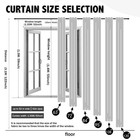 Home Curtains Blackout And Sheer Layered Solid Window Curtain Panel Pair With   