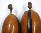 Vintage Large Trinidad Maracas Set Of 2  handmade  With Nut On Top