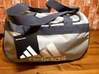Adidas Diablo Small Hex Solid Duffel Wonder Silver Onix Greywhite New