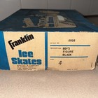 Vintage Franklin Black Figure Ice Skates 6008 Boys Size 4 Nos W box