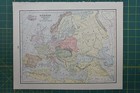 Europe Vintage Original 1895 Crams World Atlas Map Lot