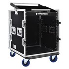 Proreck 12u Slant Mixer Rack Case 20  Deep Road Case Casters For Dj   Studio