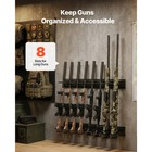 Uimoso Indoor Steel Gun Rack Wall Mount For Rifles And Shotguns  8 Slots