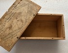 Antique Wooden Finger-joint Shipping Box For Slocumb   s Trial Size Cod Liver Oil