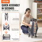 Vevor Baby Playpen Quick-folding Portable Baby Toddler Fence Play Yard   Wheels