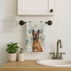 Caroline s Treasures Mahogany Belgian Malinois Coastal Sea Glass Kitchen Towel