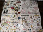 New - Lot Of 4 Packs Echo Park Paper Co  12x12 Patterned Paper   Stickers