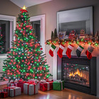 600 Led Christmas String Lights Outdoor  Red White And Green Lights Clear Wire  