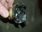 Antique Crystal Faceted Cut Glass Door Knob Victorian Era  Architectural Salvage