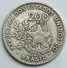1901 Brazil 200 Reis Km  504 Circulated Condition
