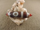 Tibetan Old Agate Dzi Beads Amulet Pendant Bracelet Ancient 2 Eyes Gzi Bead J8
