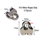 20pcs M2 Wire Rope Clamp 304 Stainless Steel 1 16 Inch Wire Rope Cable Clip Clam
