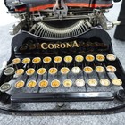 Corona 3 Folding Typewriter Serviced Glossy Black Antique Case New Platen 1913