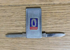 Vintage 1970 s Money Clip  Knife   Nail File  Advertising Flame Gas
