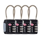 Tsa Approved Travel Luggage Lock 3 Digit Resettable Combination Steel Cable