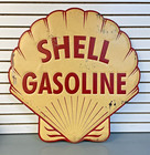 Large 36  Shell Gasoline Gas   Oil Station Reproduction Metal Sign  Barn Garage