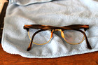 Vintage Artcraft Gold Filled Browline Horn Rim Eyeglasses-read Description