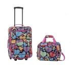 2 Piece Expandable Softside Luggage Set W  Carry-on Flight Tote Ez-roll Wheels