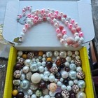 Assorted Authentic Vintage Finds Plus Necklace - Lot Bead Soup 5 Oz