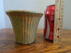 Vintage Pottery Mottled Planter Pot Vase Ceramic Ribbed Fluted Burley Winter   