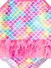 Toddler Girls Colorful Neon Pink Mermaid Tutu One Piece Swimming Bathing