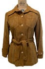 Calvin Klein Vintage 70s Women s Ls Suede Shirt Jacket With Belt - Sz S Trending