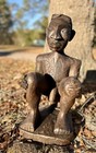 Vintage African Hand-carved Guardian Figure 22 5    Tribal Wood Sculpture