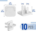 Bates- Outlet Covers Baby Proofing  10 Pack  3 Prongs  Plug Covers Baby Proofing
