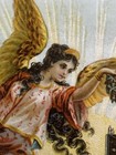 1880s Davis Sewing Machine Trade Card Angel Chromolithograph Watertown Ny