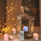 Rechargeable Flameless Tea Lights Candles With Timer   Remote  12pcs Rgb Colo   