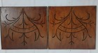 2 Antique Eastlake Victorian Carved Walnut Panels 10 1 4  X 9 1 2 
