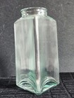 Vintage Unique Triangular Thick Bottom Green-tint Glass Flower Vase bottle     6   