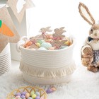 Cherrynow Baby Basket For Nursery  Small Rope 10l  9 5 w X 7 h   Off-white