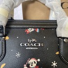 Disney X Coach Rowan Satchel With Holiday Print Black Multi Cm849- New With Tags