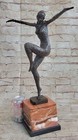 Signed Bronze Art Nouveau Deco Chiparus Figurine Statue Very Large Great Statue