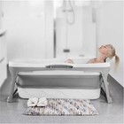 Portable Bathtub For Adult Large 56 in Foldable Collapsible Tub Soaking Bath