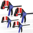 Workpro 4pc Bar Clamps One-handed Clamp spreader Light-duty Quick-change F Clamp