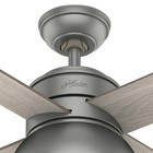 Hunter Fan 52 In Contemporary Matte Silver Ceiling Fan With Light And Pull Chain