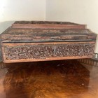 Anglo -indian Elaborately Carved Sandal Wood Box With  Intricate Relief