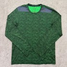Adidas Techfit Climalite Mens M Green Heather Long Sleeve Training Shirt