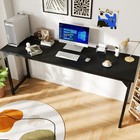 Olixis Computer Office Desk 40 47 55 63in Writing Table Modern Bedroom Black