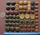 Antique Vintage Vegetable Ivory Buttons Vi 61 Pcs Sets Pairs Matching   Lot 13