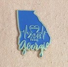 Zeta Phi Beta Sorority Georgia Undergrad Lapel Pin State Map Shape 1920