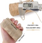 984 Ft Natural Jute Twine  Twine String  3ply Thin Ribbon Hemp Twine  Twine For